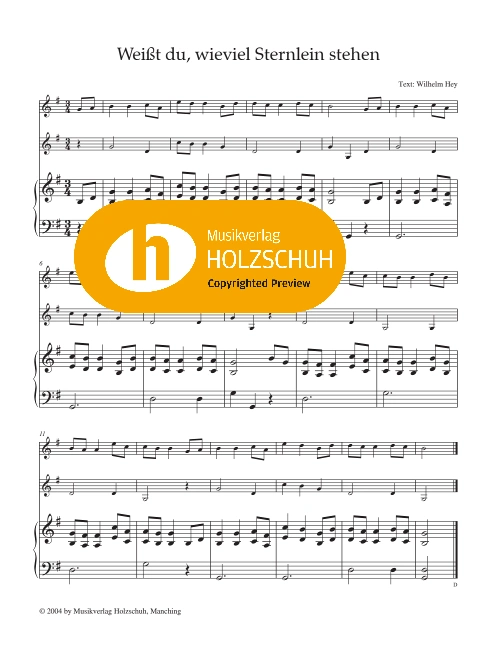 Weißt du, wieviel Sternlein stehen